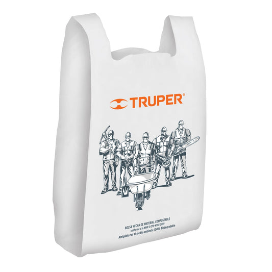 Bolsa plástica biodegradable de 34 x 60 cm, Truper