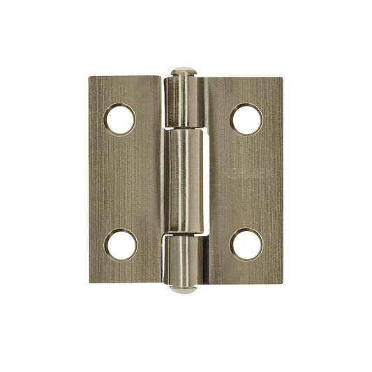 Bisagra rectangular 1' latón antiguo, HERMEX