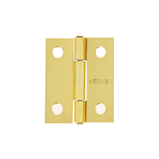 Bisagra rectangular 1-1/2' acero latonado, HERMEX