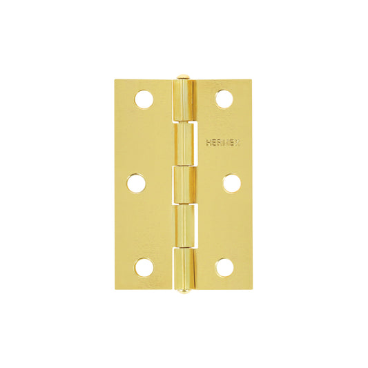 Bisagra rectangular 2-1/2' acero latonado, HERMEX