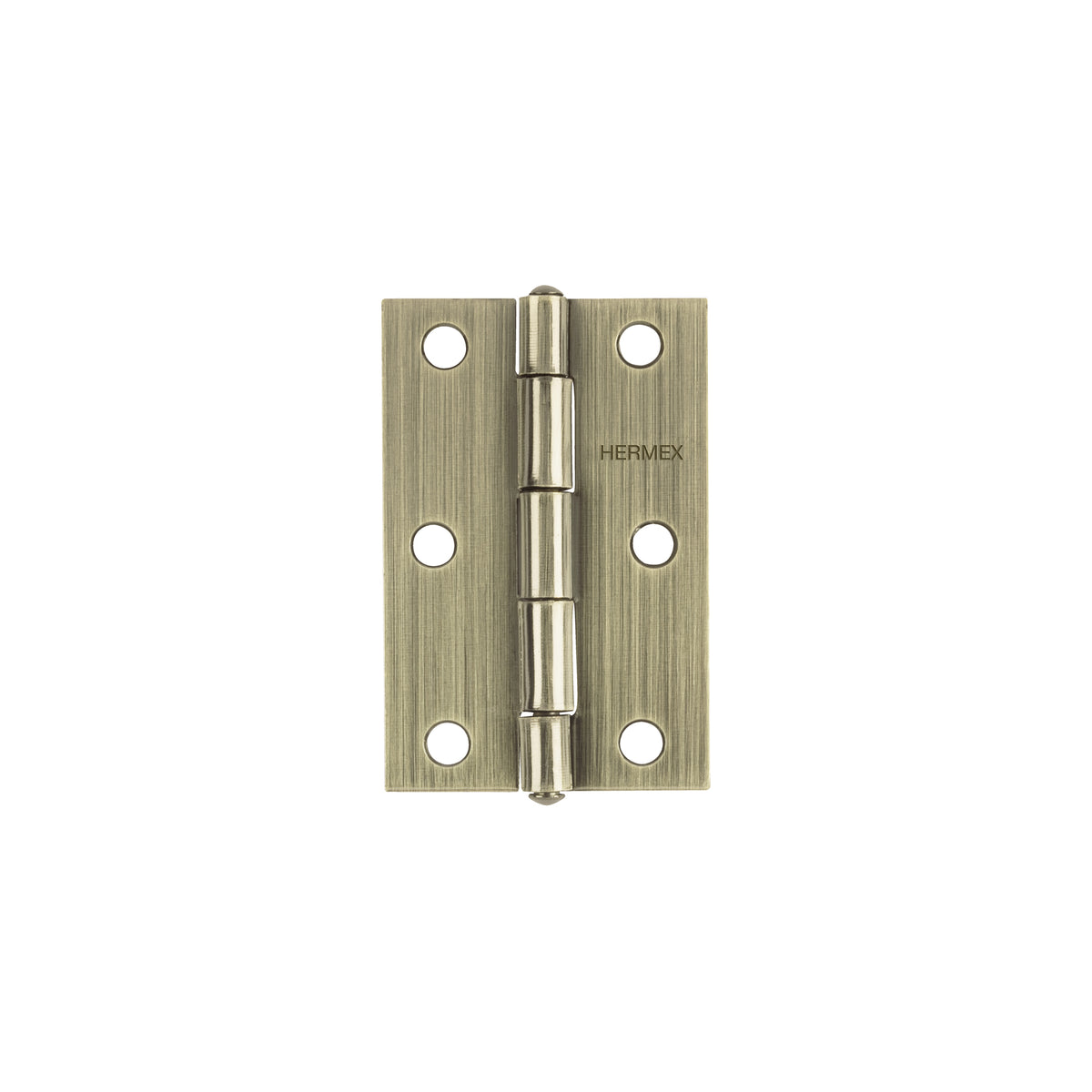 Bisagra rectangular 3' latón antiguo, HERMEX