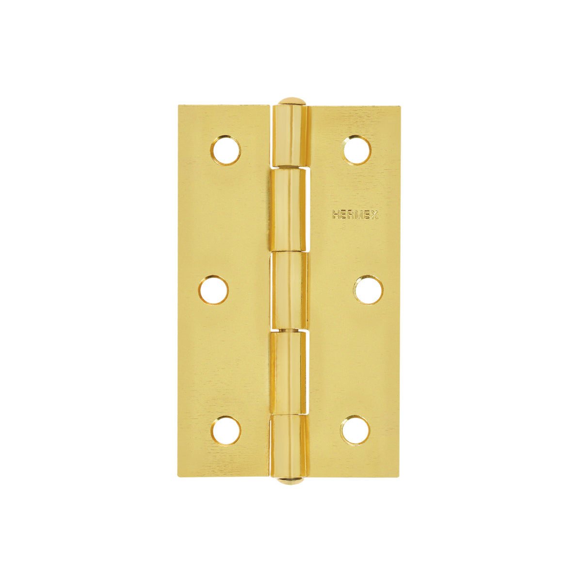 Bisagra rectangular 3-1/2' acero latonado, HERMEX