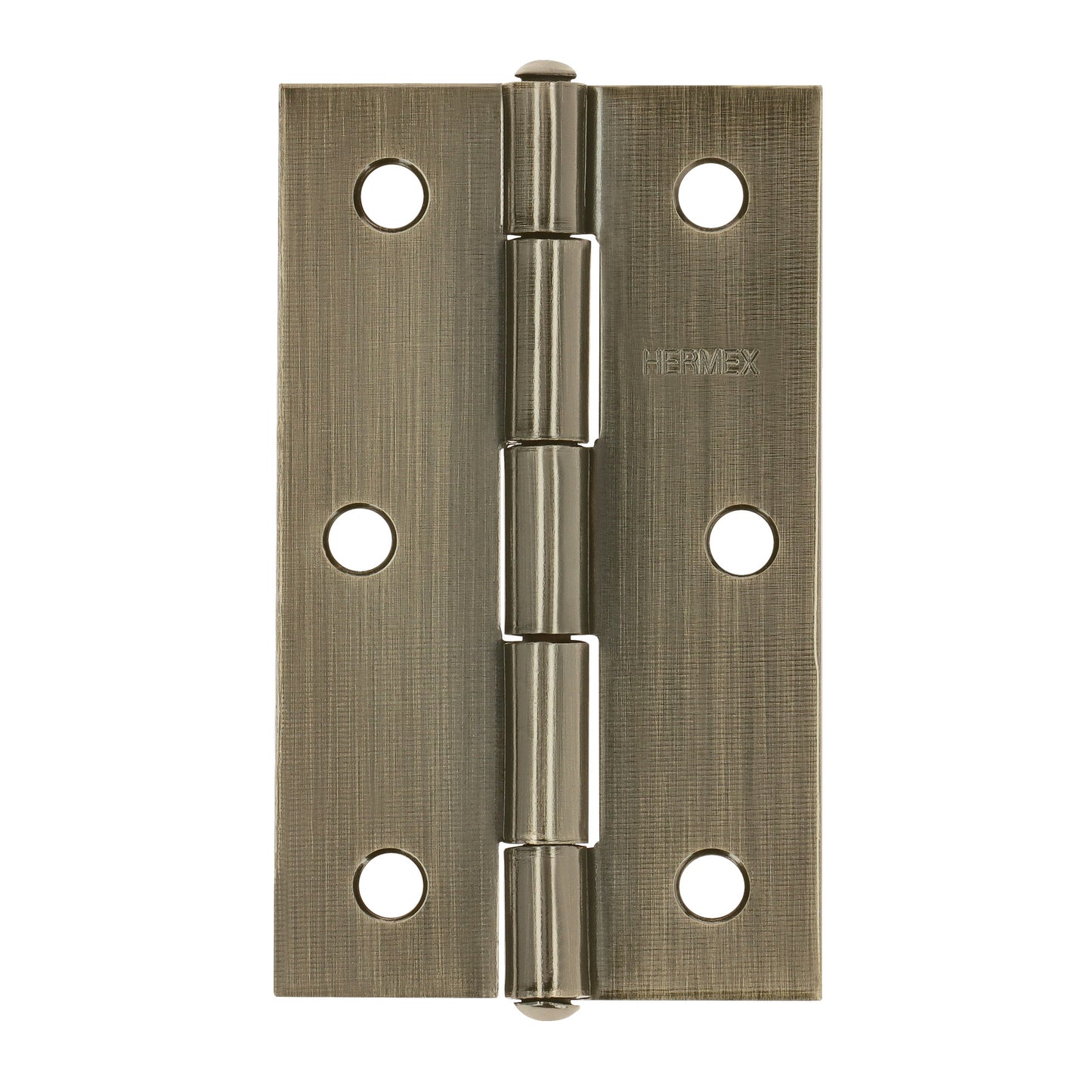 Bisagra rectangular 3-1/2' latón antiguo, HERMEX