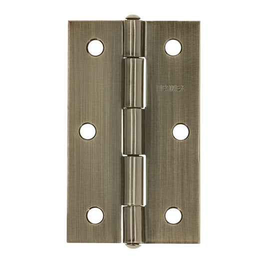 Bisagra rectangular 3-1/2' latón antiguo, HERMEX