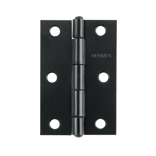 Bisagra rectangular 3-1/2' negra, HERMEX