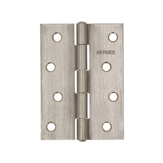 Bisagra rectangular 4' acero inoxidable, HERMEX
