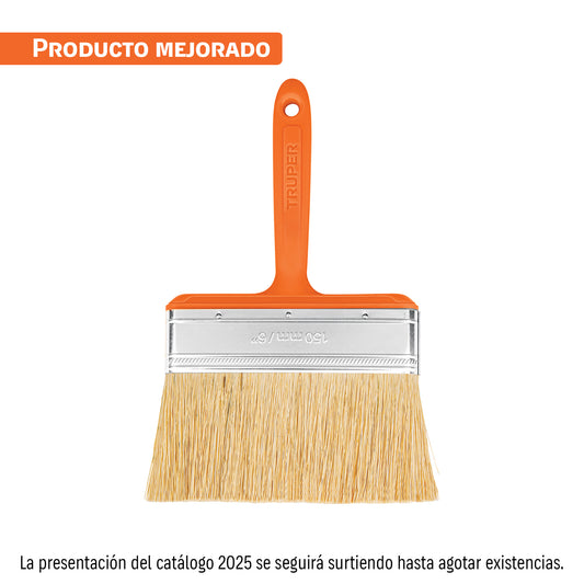 Brocha para encalar e impermeabilizar de 6', mango plástico