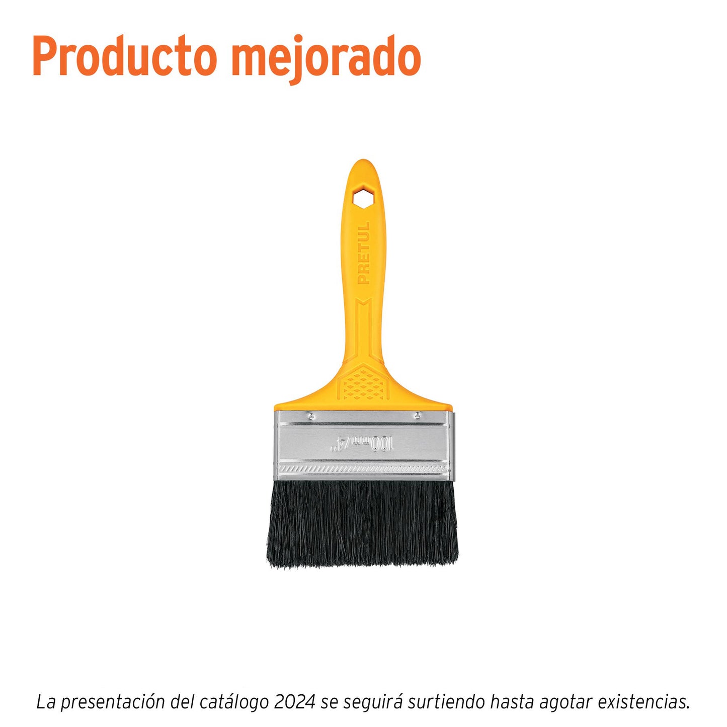 Brocha uso general de 4' con mango de plástico, Pretul