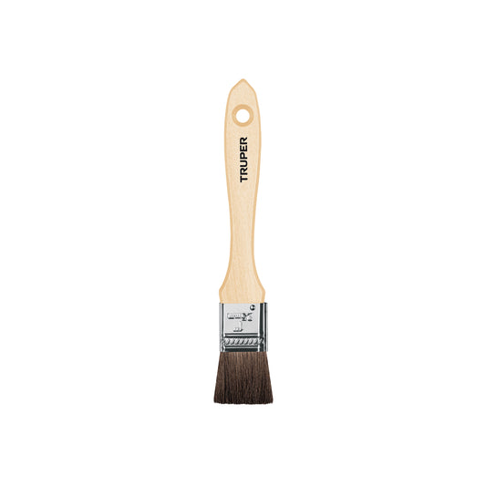 Brocha pelo de camello de 1' con mango de madera, Truper