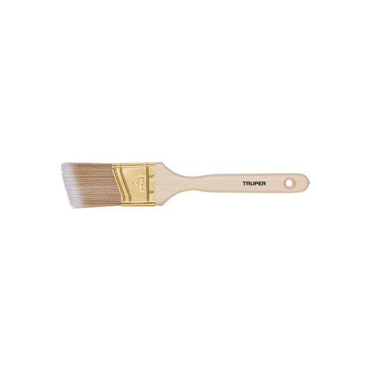 Brocha cerdas sintéticas 2' corte angular, mango de madera
