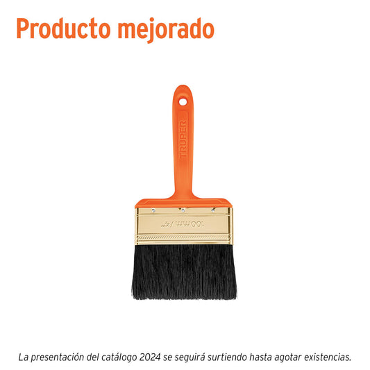 Brocha profesional de 4' con mango de plástico, Truper