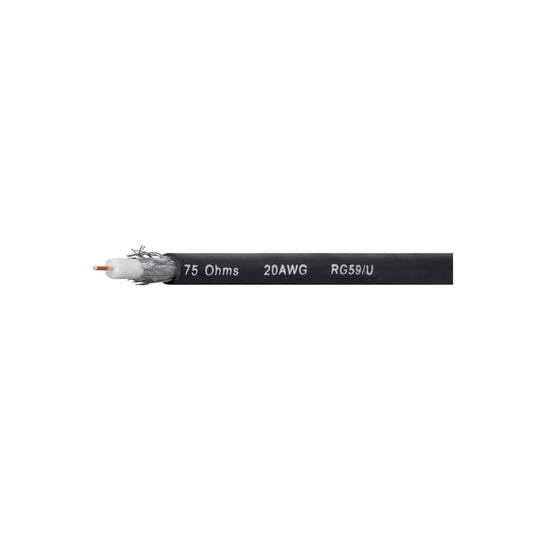 Metro de cable coaxial RG59 en rollo de 100 m, Volteck
