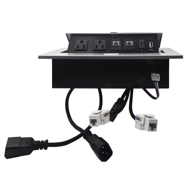 CAJA PARA MESA: HDMI, USB, RJ45 CAT6 BROBOTIX 171224 - Vista 10