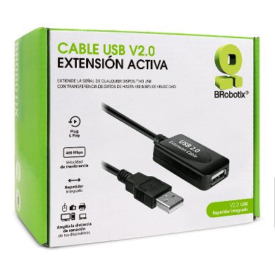 Cable USB V2.0 Extensión Activa BROBOTIX 372782 - Vista 2