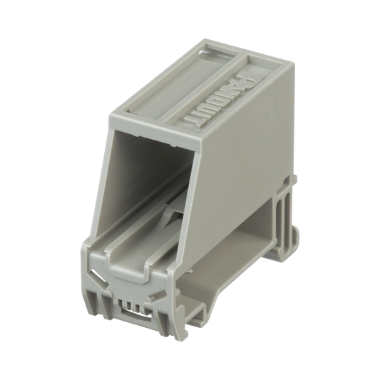 Adaptador de 1 Puerto, Para Conectores Tipo Mini-Com, Montaje en Riel Din Est�ndar de 35 mm (1.38 pulgadas), Color Gris Internacional