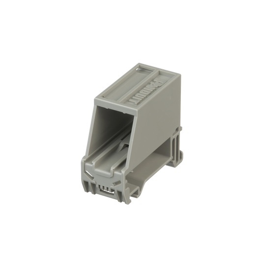 Adaptador de 1 Puerto, Para Conectores Tipo Mini-Com, Blindado, Montaje en Riel Din Est�ndar de 35 mm (1.38 Pulgadas), Color Gris Internacional