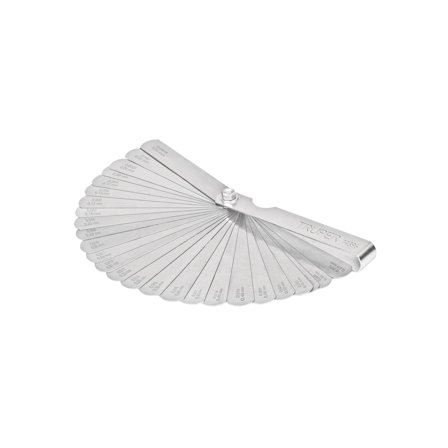 Calibrador de 26 hojas std / mm, Truper