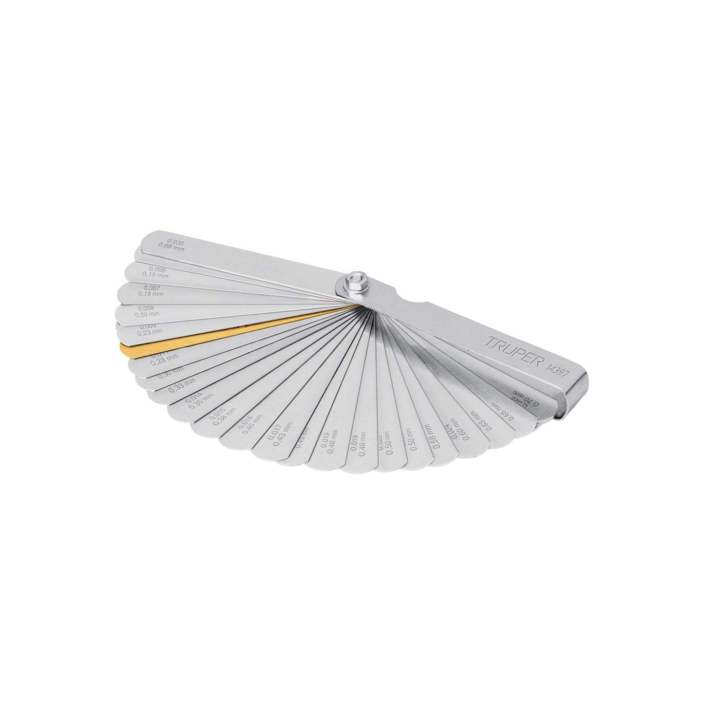 Calibrador de 32 hojas std / mm, Truper