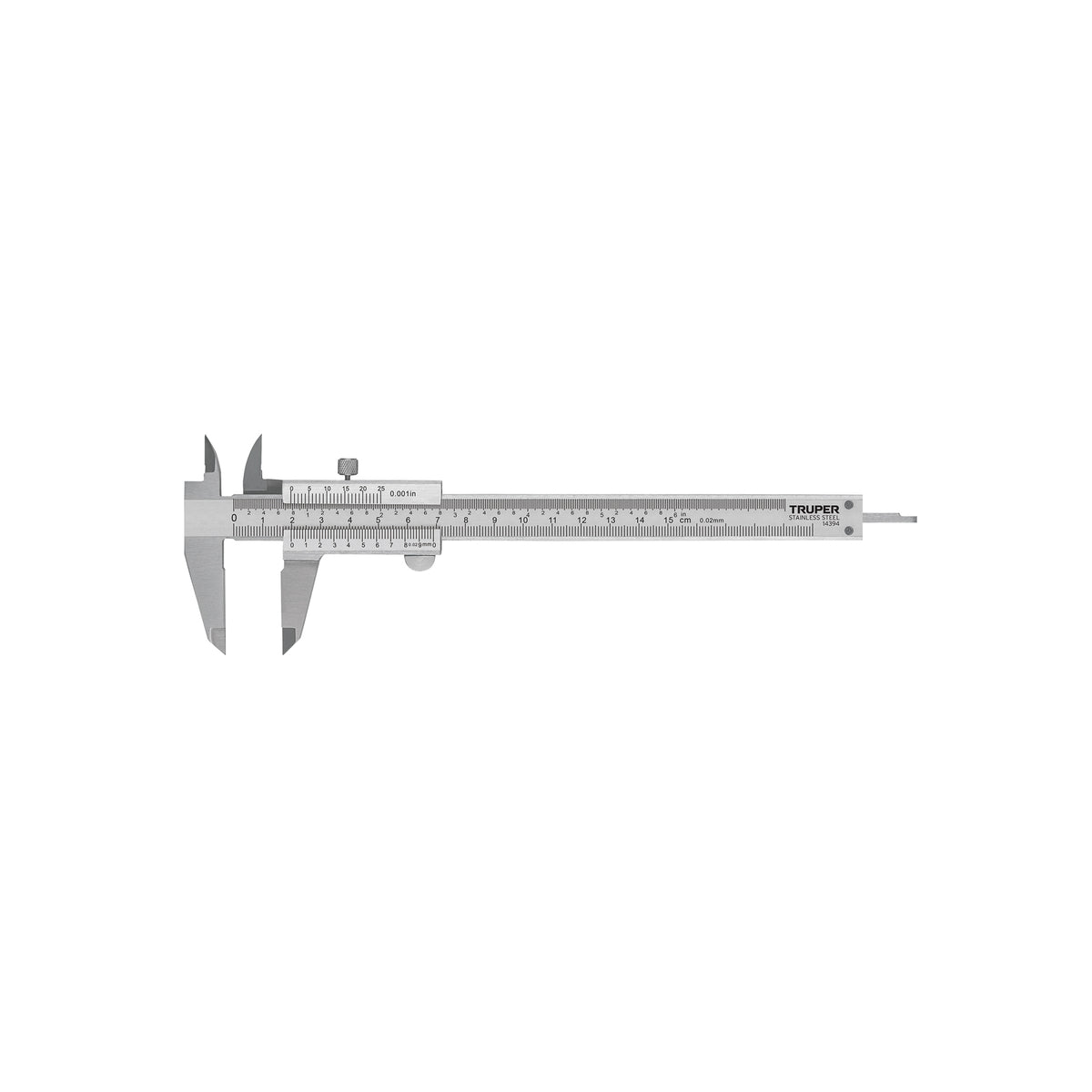 Calibrador vernier analógico 6' acero inox, std y mm, Truper