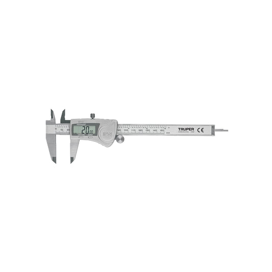 Calibrador vernier digital 6' acero inox, std y mm, Truper