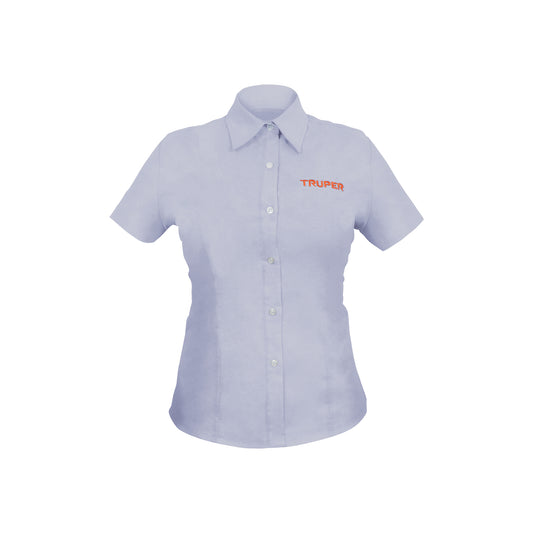 Camisa manga corta para mujer, azul, EEG, Truper