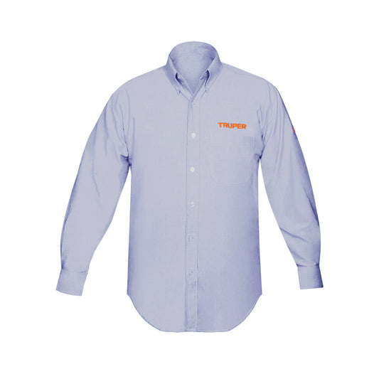 Camisa manga larga para hombre, azul, CH, Truper