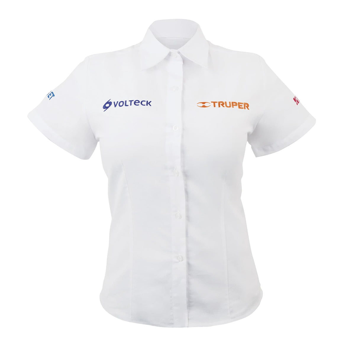 Camisa manga corta para mujer, blanca, M, Truper