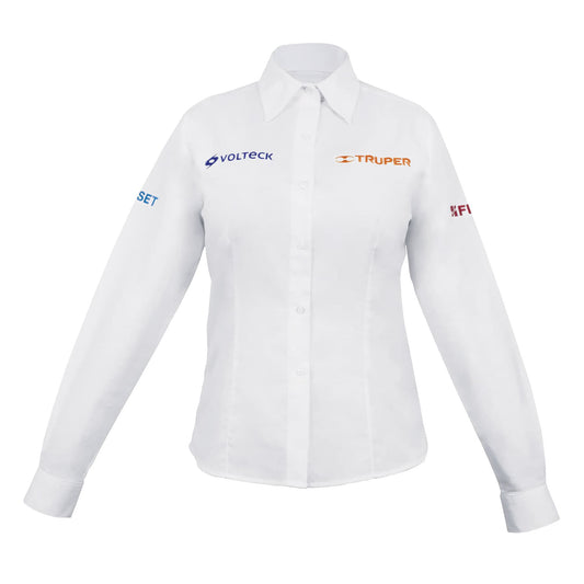 Camisa manga larga para mujer, blanca, EG, Truper