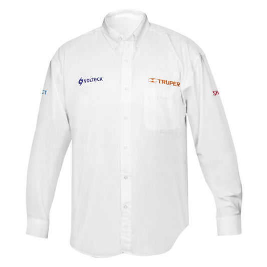 Camisa manga larga para hombre, blanca, CH, Truper
