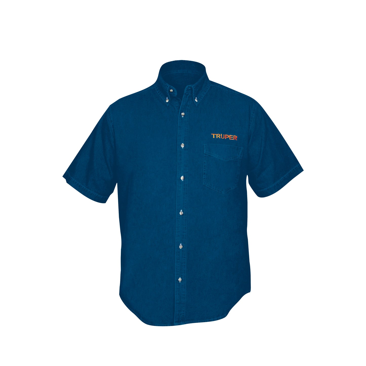 Camisa de mezclilla manga corta para hombre, EEG, Truper