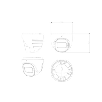 Cámara domo IP PROVISION-ISR DH-340IPSN-MVF - Vista 3