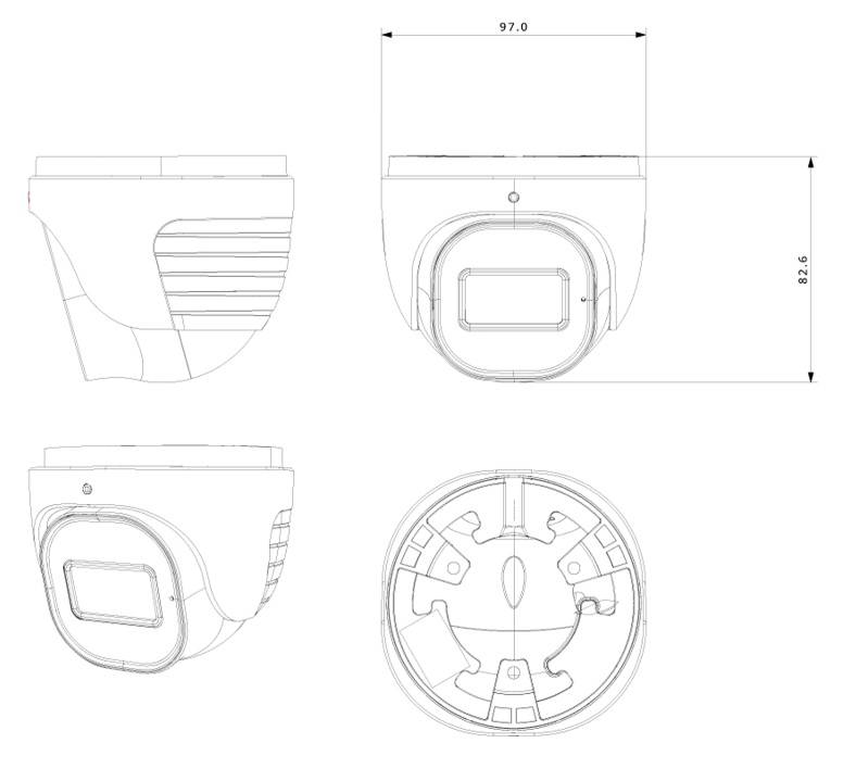 Cámara Domo IP PROVISION-ISR DH-340IPSN-28 - Vista 3