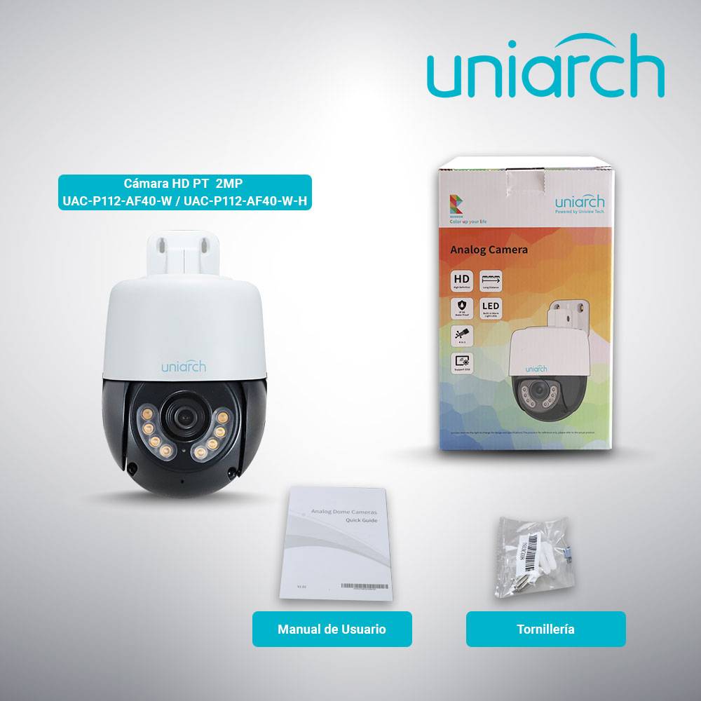 Cámara Domo Análoga UNIARCH UAC-P112-AF40-W-H - Vista 3
