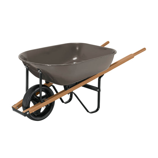 Carretilla 5.5ft3 gris,imponchable, bastidores madera,PRETUL