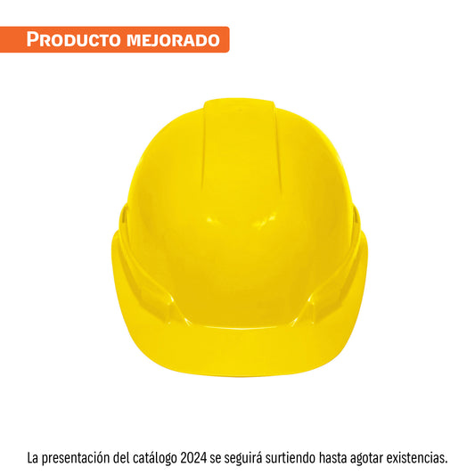 Casco de seguridad, ajuste de matraca, amarillo, Truper