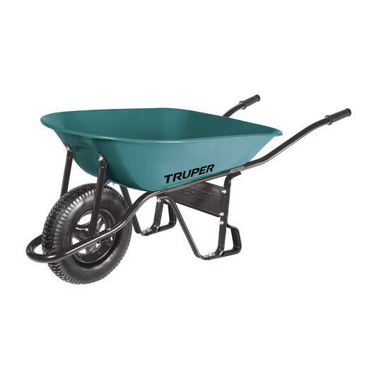 Carretilla 5 ft3 Neumática, bastidor tubular, Truper