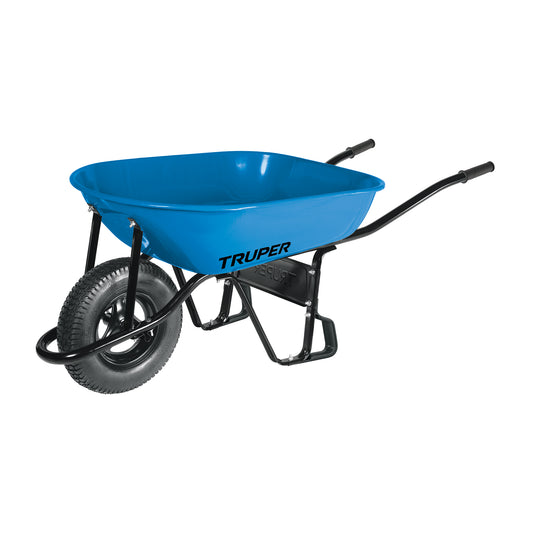 Carretilla 5.5 ft3 Neumática, bastidor tubular, Truper