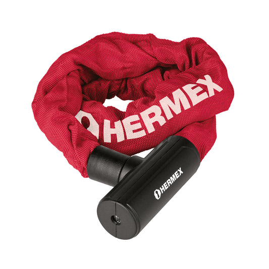 Candado con cadena forrada de 10 mm, HERMEX