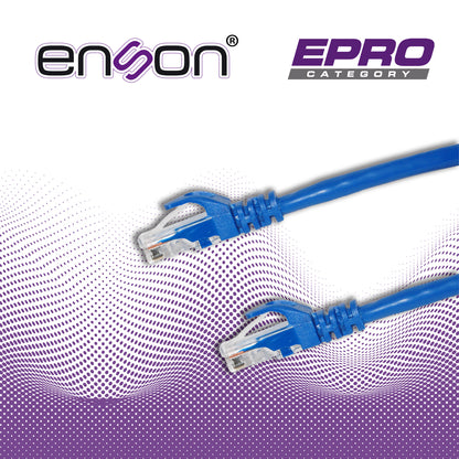 P6003L PATCHCORD UTP ENSON P6003L CAT6 30CM AZUL SERIE EPRO 100-II 100 POR CIENTO COBRE PARA MEJOR IDENTIFICACION DE SOLUCIONES EN RACKS Y GABINETES