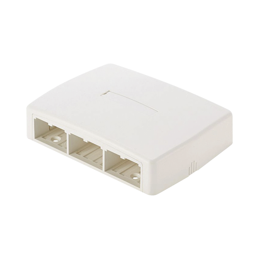 Caja de Montaje en Superficie, Para 6 M�dulos Mini-Com, Color Blanco