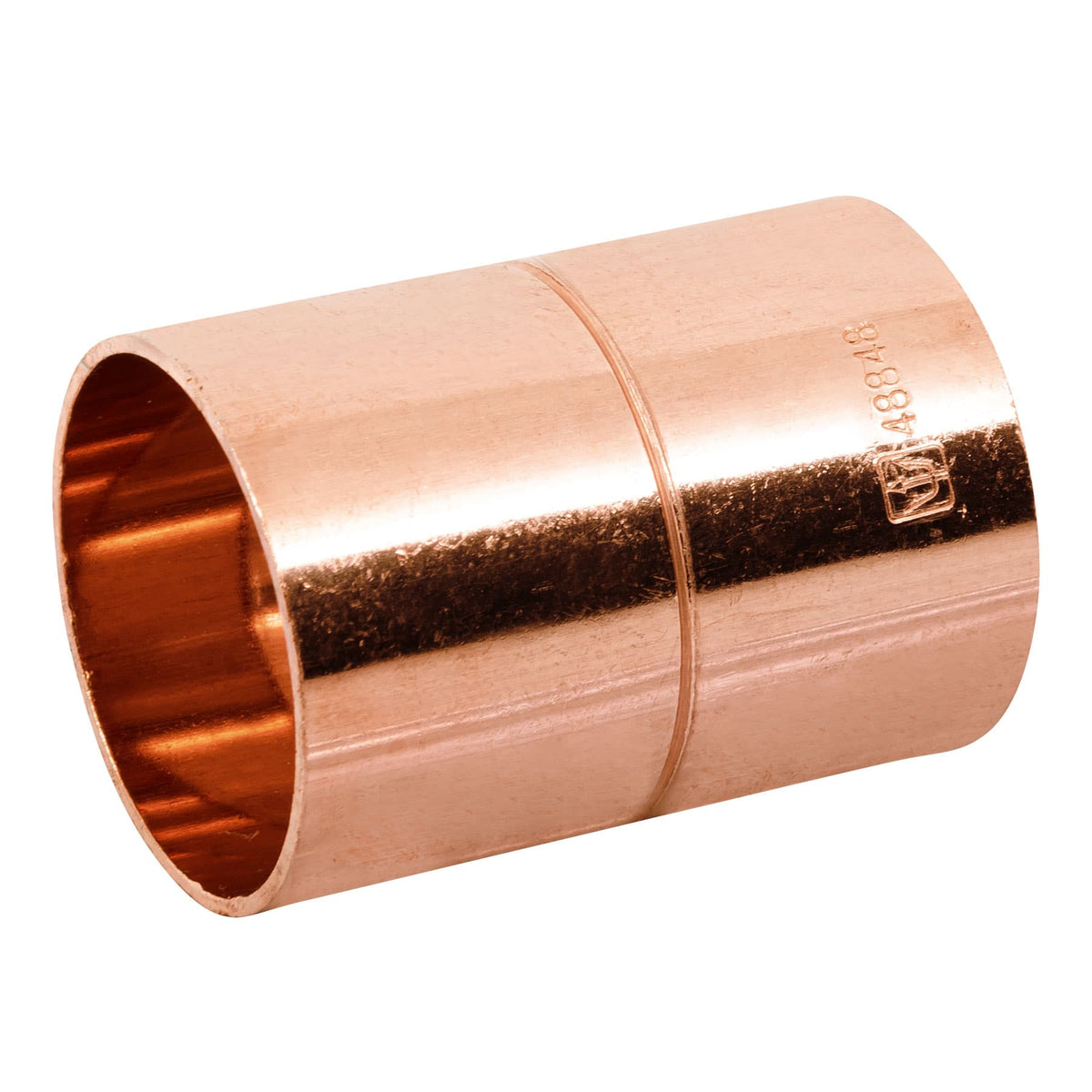 Cople de cobre 1-1/4', con ranura, FOSET