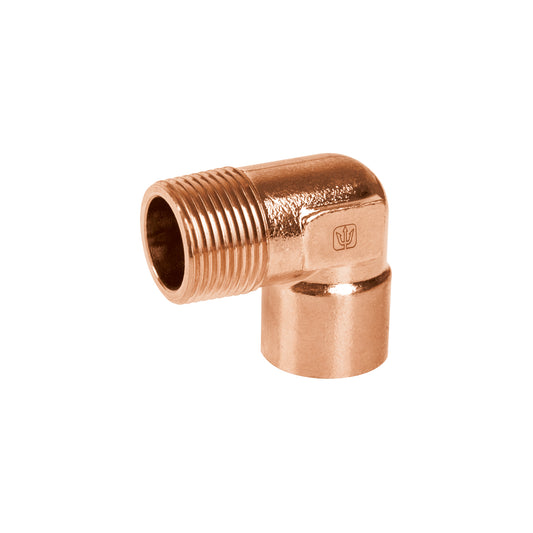 Codo 90° de cobre, rosca exterior 3/4', Foset