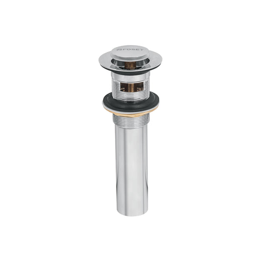 Contra p/lavabo con rebosadero, sistema push, cromo, 1-1/4'