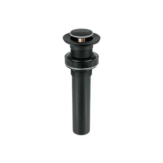 Contra p/lavabo, 1-1/4', sin rebosadero, push, latón, negro