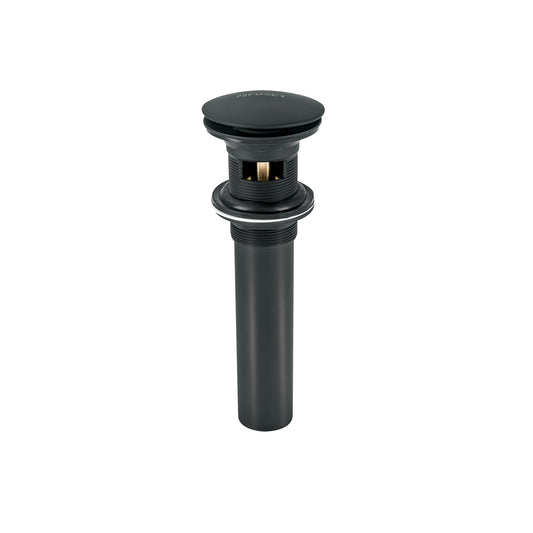 Contra p/lavabo, 1-1/4', con rebosadero, hongo, latón, negro