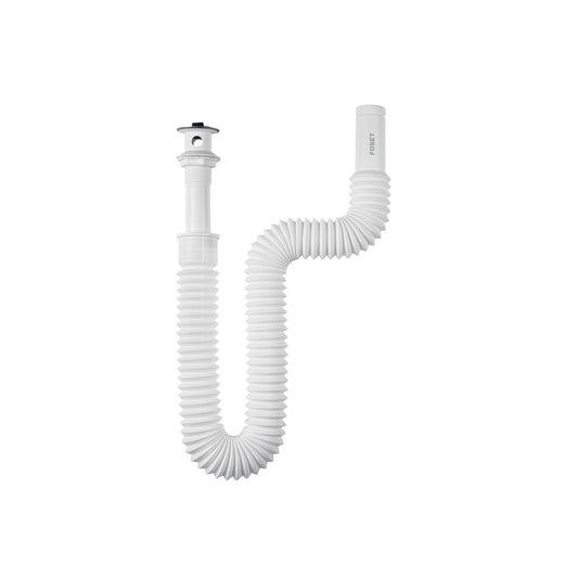 Céspol flexible para lavabo, 90 cm, arillo metálico, Foset