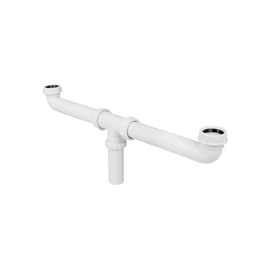Céspol doble 1-1/2', s/contra, polipropileno, para fregadero