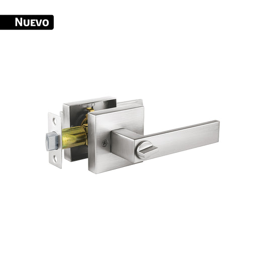 Cerradura manija 'Módena' p/baño, cromo mate, cil latón