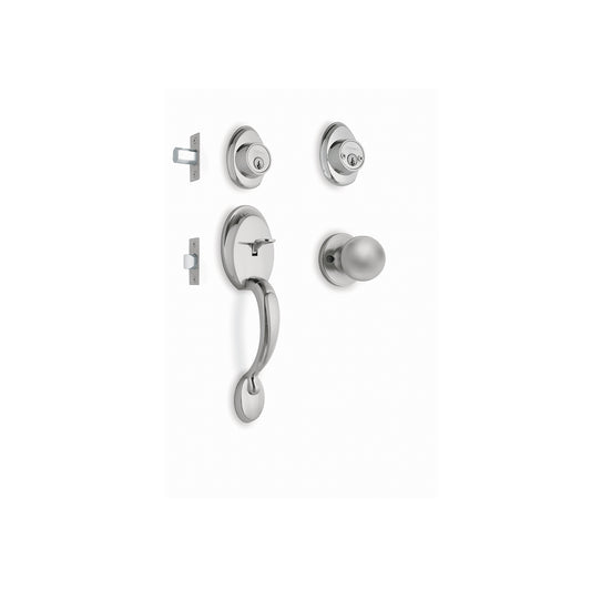 Jaladera y perilla, Berna llave-llave, cromo mate, BASIC