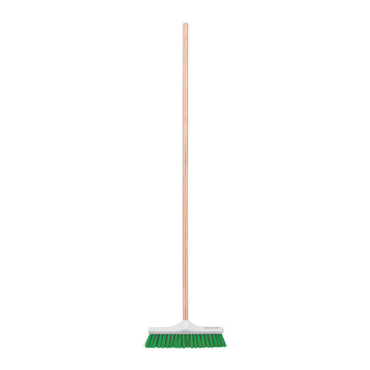 Cepillo industrial cerda rígida de 30 cm, bastón de madera
